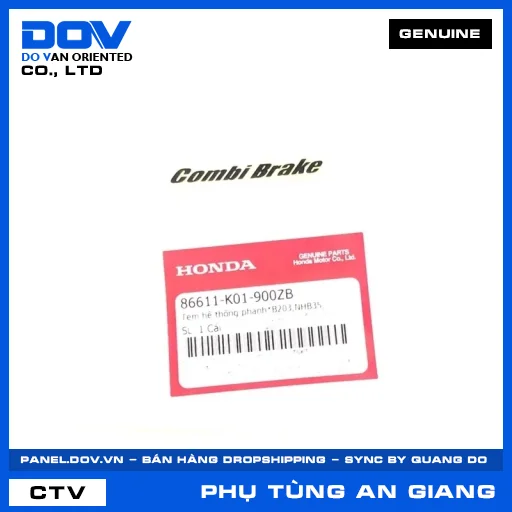 TEM HỆ THỐNG PHANH*B203,NHB35, (thắng) PCX 125/150, SH 125/150, SH 125/160, SH MODE — 86611K01900ZB