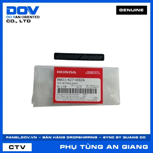 TEM HỆ THỐNG PHANH (thắng) AIR BLADE 125 — 86611K27V00ZA