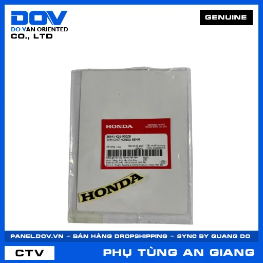 TEM CHỮ HONDA 65MM SH 125/150, SH 125/160, WAVE RSX 110 — 86641K01900ZB