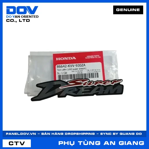 TEM YẾM (CHỮ SUPER DREAM) — 86642KVV930ZA