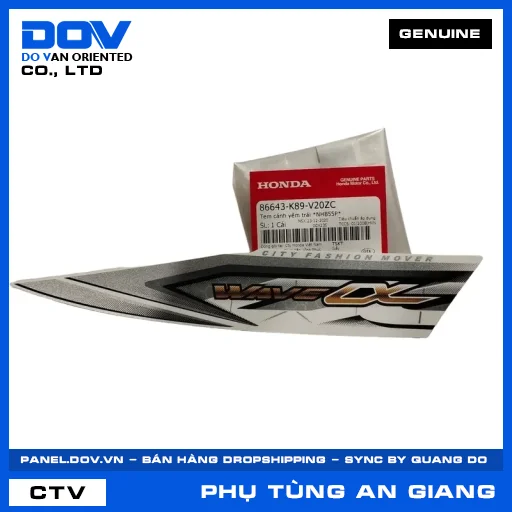 TEM CÁNH YẾM TRÁI *NHB55P* WAVE ALPHA 110 — 86643K89V20ZC