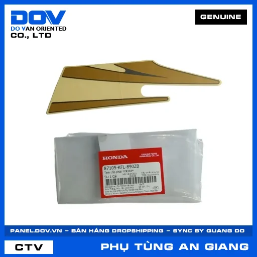 TEM CỐP PHẢI *YR183* — 87105KFL890ZB
