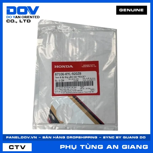 TEM B ỐP ỐNG YẾM TRÁI *R313C* — 87106KYL920ZB