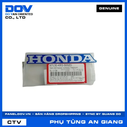 TEM CHỮ HONDA (120MM) *PB305P* WAVE ALPHA — 87130KRS900ZD