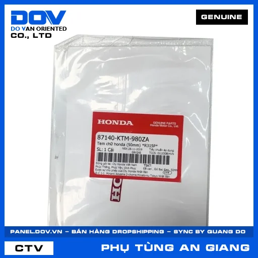 Tem chữ honda (50mm) *R315P* FUTURE NEO — 87140KTM980ZA
