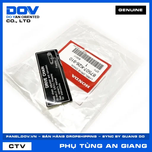 TEM DÁN THÔNG SỐ XÍCH TẢI (sên) MSX 125 — 87507K26910