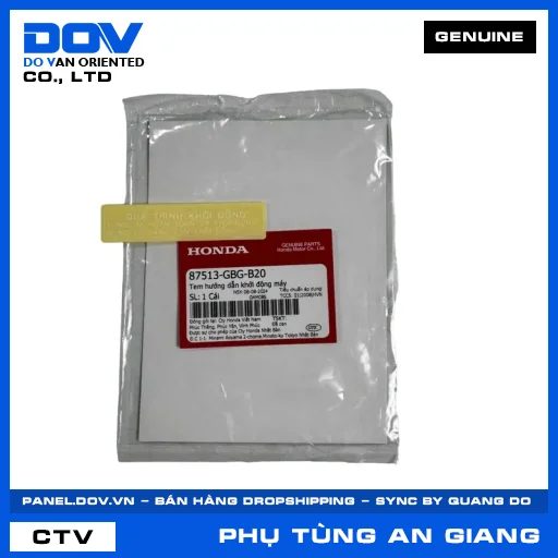 TEM HƯỚNG DẪN KHỞI ĐỘNG MÁY SUPER DREAM — 87513GBGB20