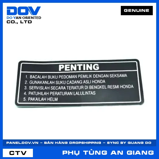 TEM HƯỚNG DẪN LÁI XE CB500F, CB500X, CB650R, CBR500R — 87560KVB930
