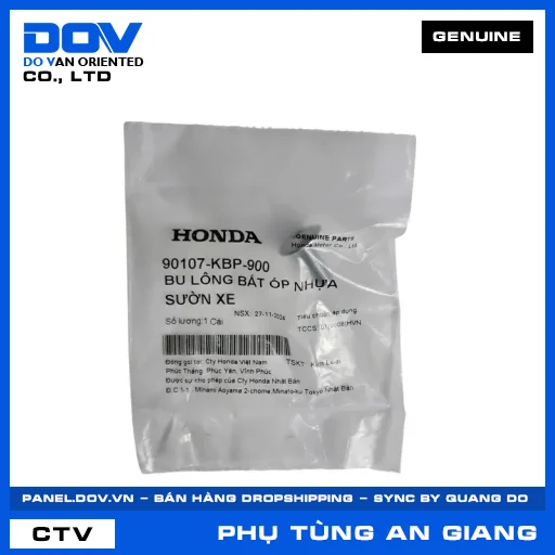 BU LÔNG BẮT ỐP NHỰA SƯỜN XE DREAM 110, FUTURE NEO, WAVE 100, WAVE ALPHA — 90107KBP900