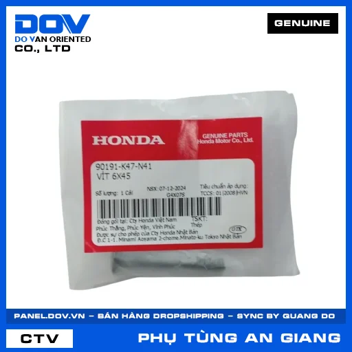 VÍT 6X45 BLADE 110, FUTURE 125, LEAD 125, PCX 160 — 90191K47N41