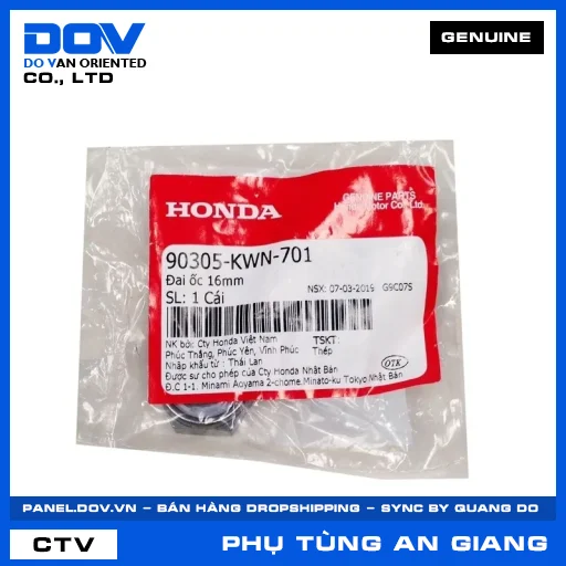 ĐAI ỐC 16MM ADV350, PCX, PCX 125, PCX 125/150 — 90305KWN701