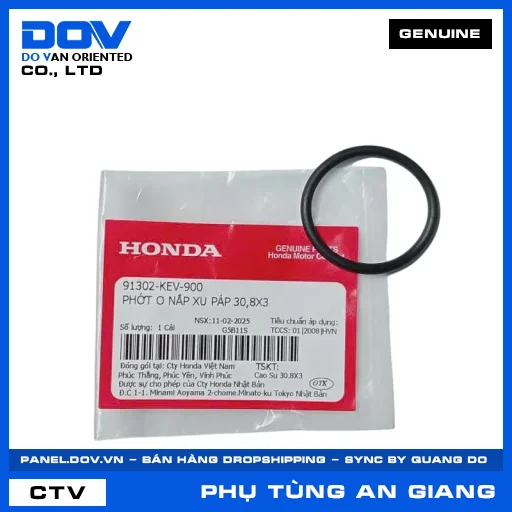 PHỚT O NẮP XU PÁP 30,8X3 SUPER DREAM, WAVE 100, WAVE ALPHA — 91302KEV900