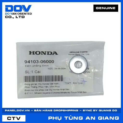 ĐỆM PHẲNG 6MM CB150R, CB250 NIGHTHAWK, CB300R, CB650R — 9410306000