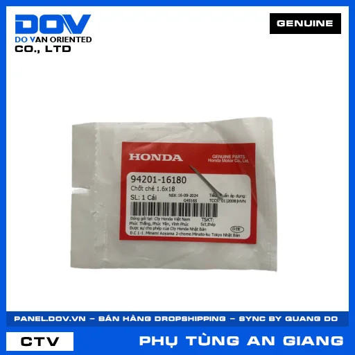 CHỐT CHẺ 1.6X18 AIR BLADE 125/150, FUTURE 125, ICON E, LEAD 125 — 9420116180