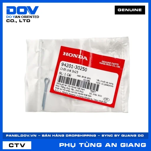 CHỐT CHẺ 3X25 CB250 NIGHTHAWK, FUTURE NEO, ICON E, SUPER DREAM — 9420130250