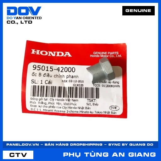 ỐC B ĐIỀU CHỈNH PHANH (thắng) CB250 NIGHTHAWK, FUTURE 125, ICON E, LEAD 125 — 9501542000