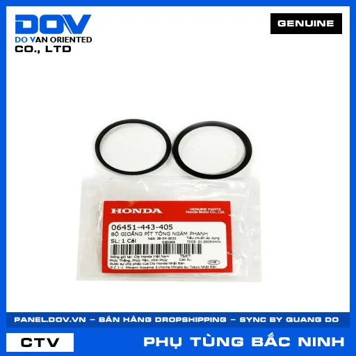 BỘ GIOĂNG PISTON NGÀM PHANH (thắng) NX500, SH 125/160 — 06451443405