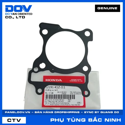 GIOĂNG XY LANH AIR BLADE 125/160, PCX 160, VARIO 160 — 12191K1ZJ11