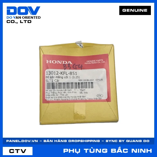 BỘ XÉC MĂNG CỐT 1 (0.25) SUPER DREAM, WAVE 100, WAVE ALPHA, WAVE RSX 110 — 13012KFL851