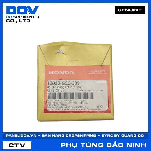 BỘ XÉC MĂNG CỐT 2 (0.50) AIR BLADE 110, CLICK 110 — 13013GCC309