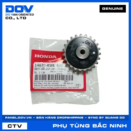 BÁNH DẪN XÍCH CAM (23RĂNG) (sên) BLADE 110, DREAM 110, WAVE ALPHA 110, WAVE RSX 110 — 14670KWB600