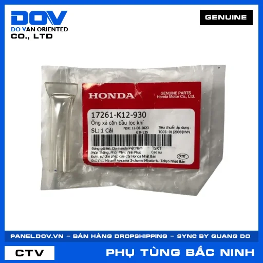 ỐNG XẢ CẶN BẦU LỌC KHÍ (lọc gió) LEAD 125, SH 125/150, SH 125/160 — 17261K12930