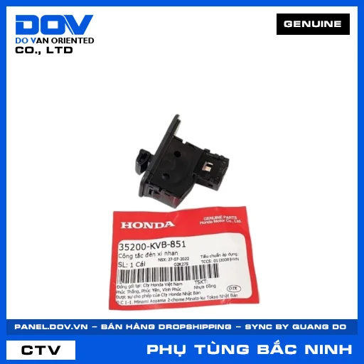 CÔNG TẮC ĐÈN XI NHAN (đèn báo rẽ) AIR BLADE 110, WAVE 100 — 35200KVB851