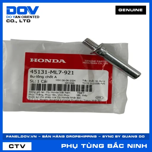 BU-LÔNG CHỐT A CB250 NIGHTHAWK, CB350 H'NESS, REBEL 300, REBEL 500 — 45131ML7921