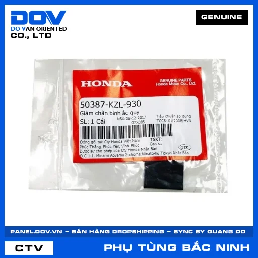 Giảm chấn bình ắc quy (bình điện) PCX 160, SH 125/150 — 50387KZL930