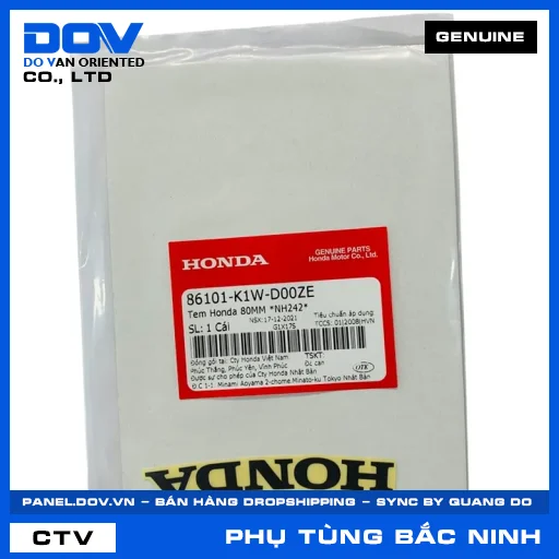 TEM HONDA 80MM *NH242* SH 350 — 86101K1WD00ZE