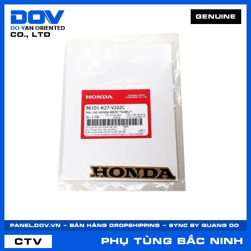 MÁC CHỮ HONDA 80MM *NHB51* AIR BLADE 125 — 86101K27V20ZC