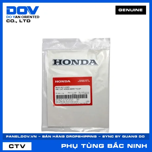 MÁC CHỮ HONDA 80MM *Y219* AIR BLADE 125 — 86101K27V20ZD