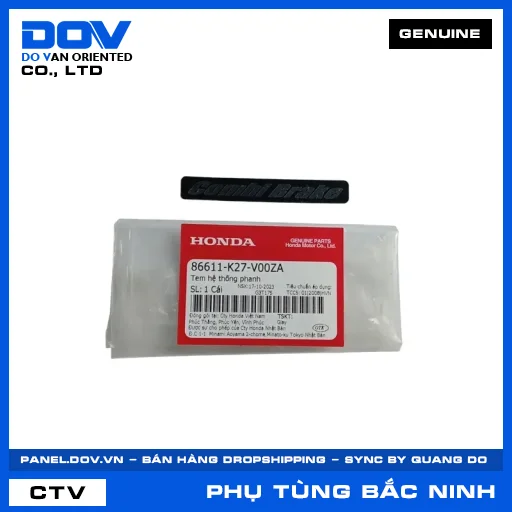 TEM HỆ THỐNG PHANH (thắng) AIR BLADE 125 — 86611K27V00ZA
