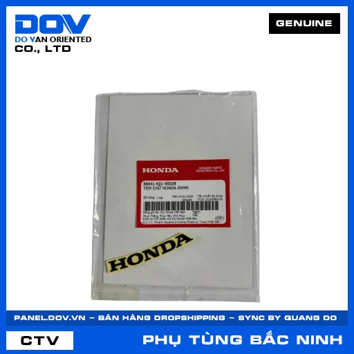 TEM CHỮ HONDA 65MM SH 125/150, SH 125/160, WAVE RSX 110 — 86641K01900ZB