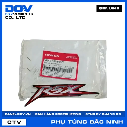 MARK CHỮ RSX *NHA69* WAVE RSX 110 — 86642K07940ZF