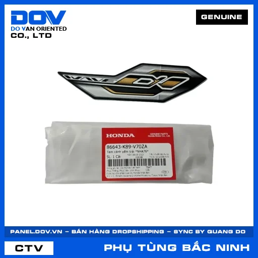 TEM CÁNH YẾM TRÁI *NHA76* WAVE ALPHA 110 — 86643K89V70ZA