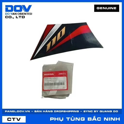 TEM B ỐP TRƯỚC TRÁI*R340* WAVE RSX 110 — 86644K03V00ZC