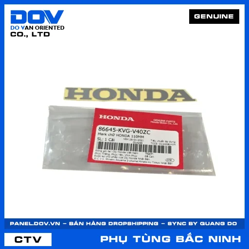MARK CHỮ HONDA 110MM AIR BLADE 110 — 86645KVGV40ZC