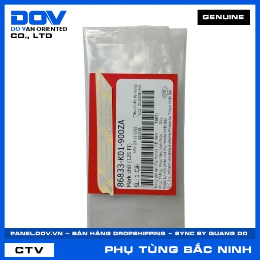 MARK CHỮ (125 FI) SH 125/150 — 86833K01900ZA