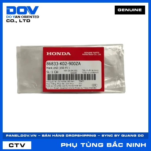 MARK CHỮ (150 FI ) SH 125/150 — 86833K02900ZA