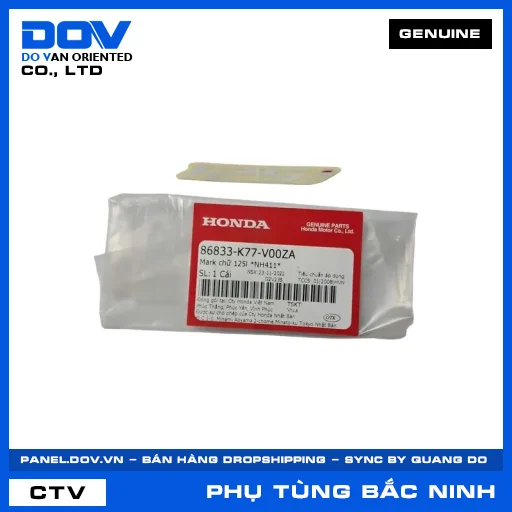 MARK CHỮ 125L *NH411* SH 125/150 — 86833K77V00ZA
