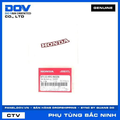 TEM ỐP ĐUÔI SAU *R203M* WAVE ALPHA — 87110KRS860ZB