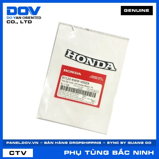 TEM ỐP TRƯỚC CHỮ HONDA 80MM *N WAVE RSX 110 — 87120KWWV00ZA