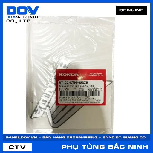 TEM CÁNH CHIM YẾM PHẢI *NH193P FUTURE NEO — 87122KTM980ZB