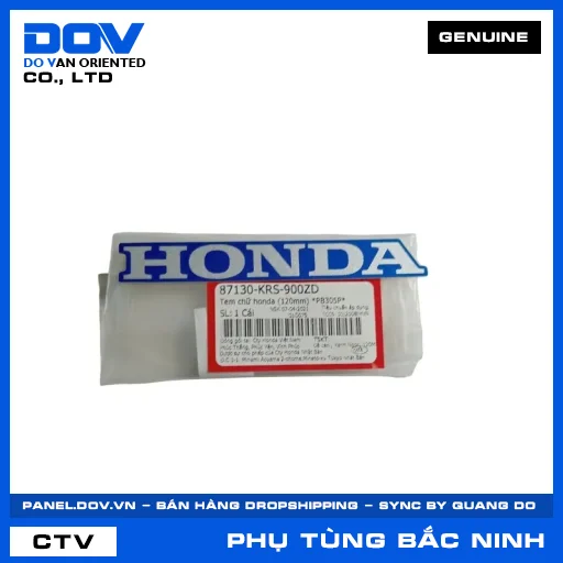 TEM CHỮ HONDA (120MM) *PB305P* WAVE ALPHA — 87130KRS900ZD
