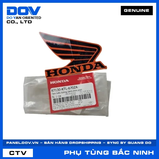 TEM BIỂU TƯỢNG CÁNH CHIM PHẢI WAVE ALPHA — 87130KTL670ZA