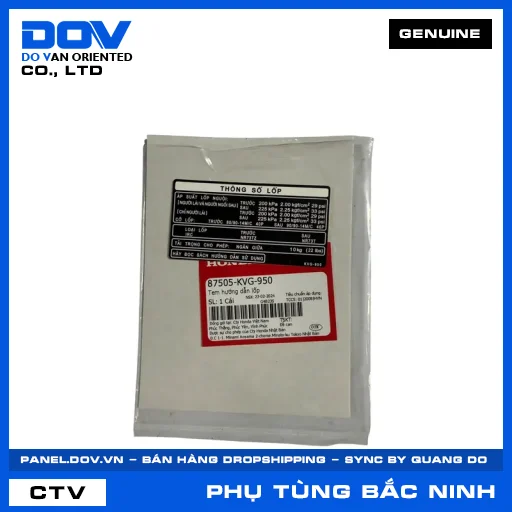 TEM HƯỚNG DẪN LỐP (vỏ xe) AIR BLADE 110 — 87505KVG950