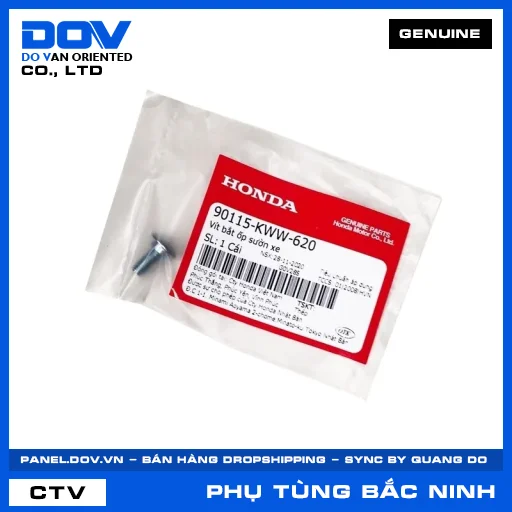 VÍT BẮT ỐP SƯỜN XE BLADE 110, MSX 125, SH 125/150, WAVE ALPHA 110 — 90115KWW620