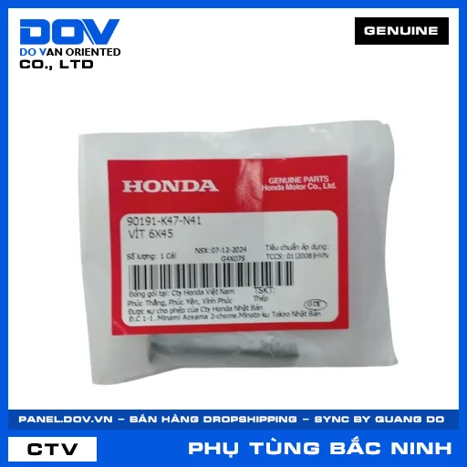 VÍT 6X45 BLADE 110, FUTURE 125, LEAD 125, PCX 160 — 90191K47N41