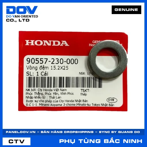 VÒNG ĐỆM 15.2X25 CB1000R, CB500F, CB500X, CB650R — 90557230000